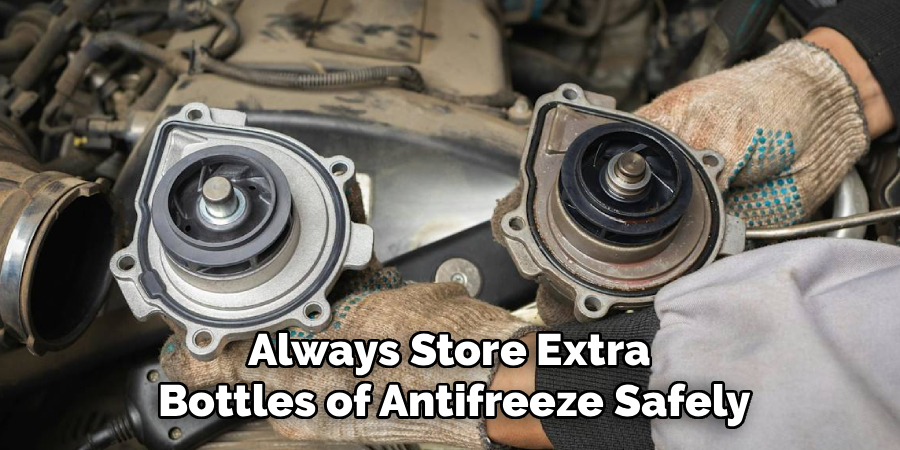 Always Store Extra
Bottles of Antifreeze Safely