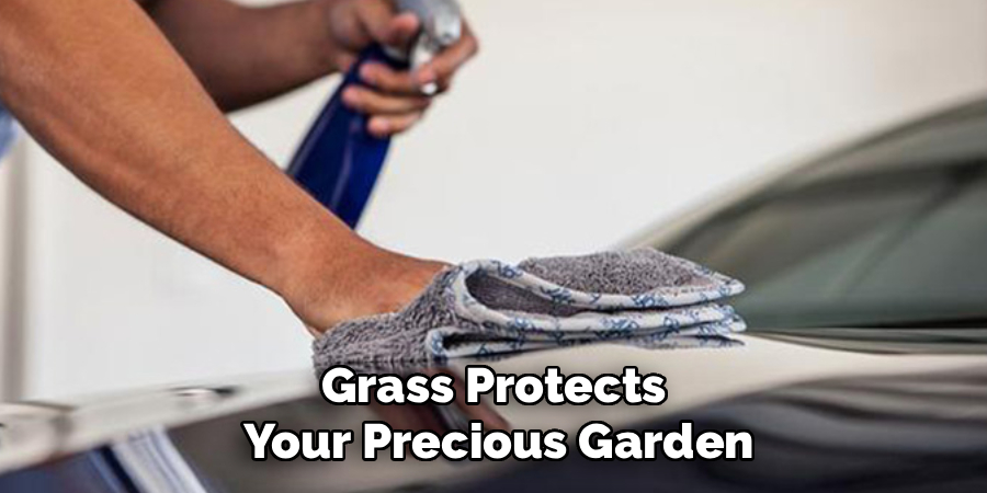 Grass Protects
Your Precious Garden