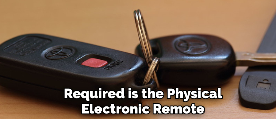 Required is the Physical
Electronic Remote