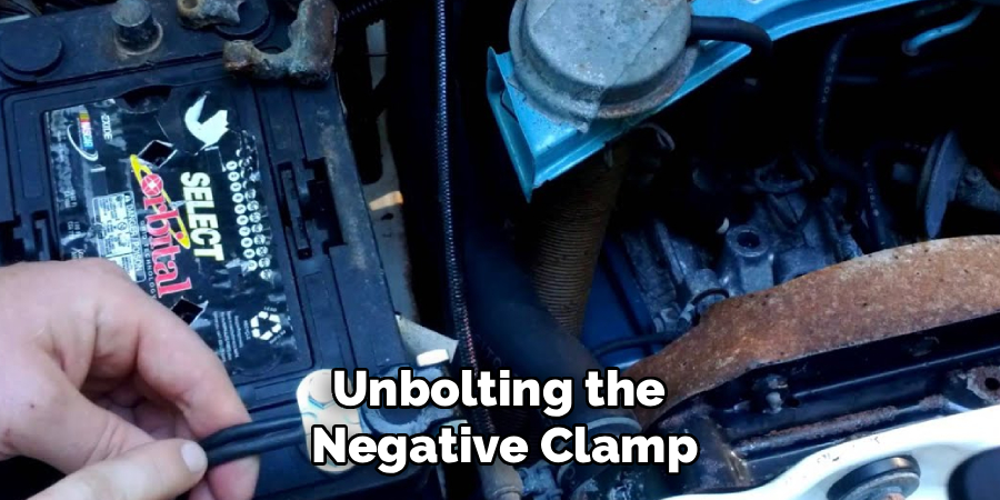 Unbolting the
Negative Clamp
