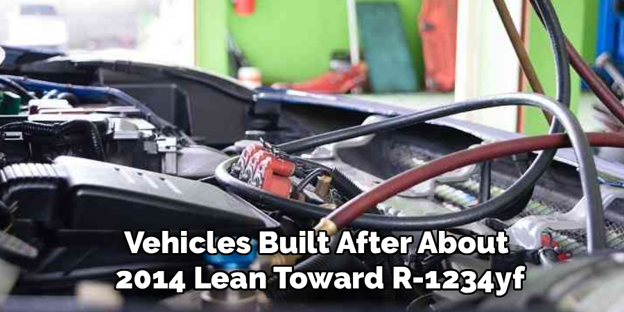 Vehicles Built After About
 2014 Lean Toward R-1234yf