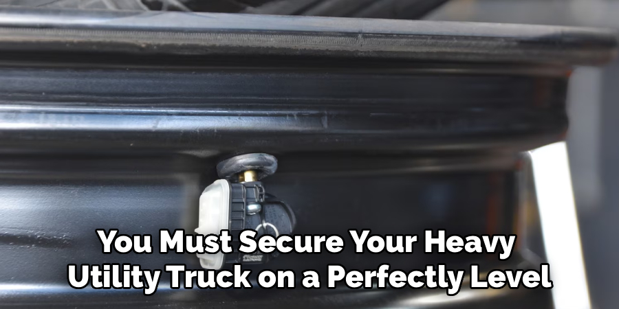 You Must Secure Your Heavy
Utility Truck on a Perfectly Level