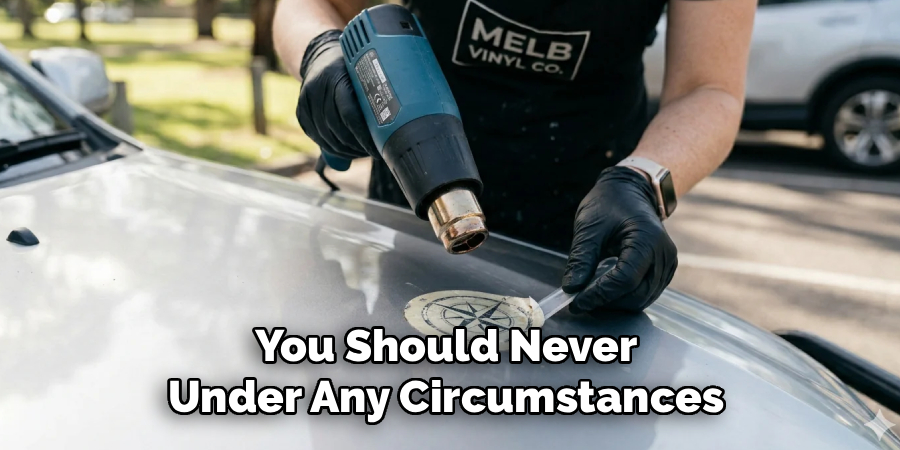 You Should Never
Under Any Circumstances